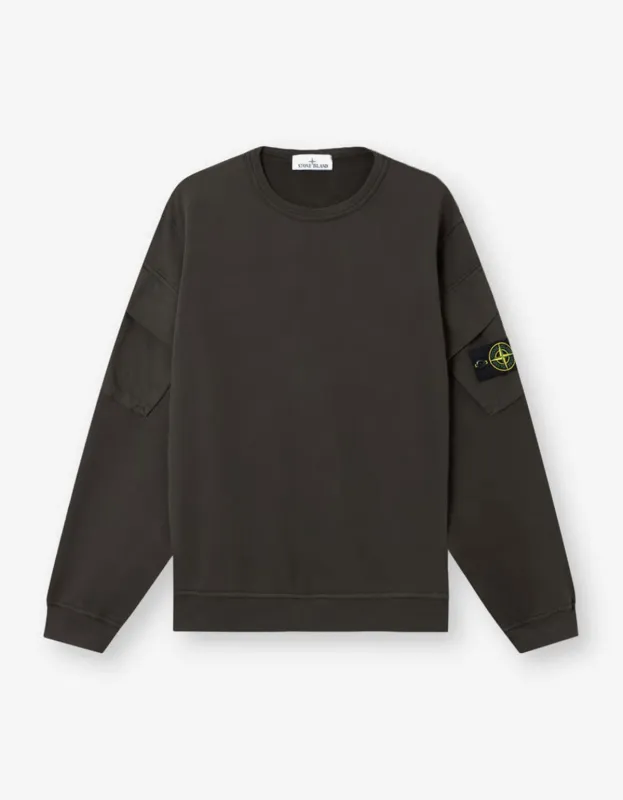 Stone Island Grey Sleeve Pocket Sweatshirt sold by Zoo Fashions