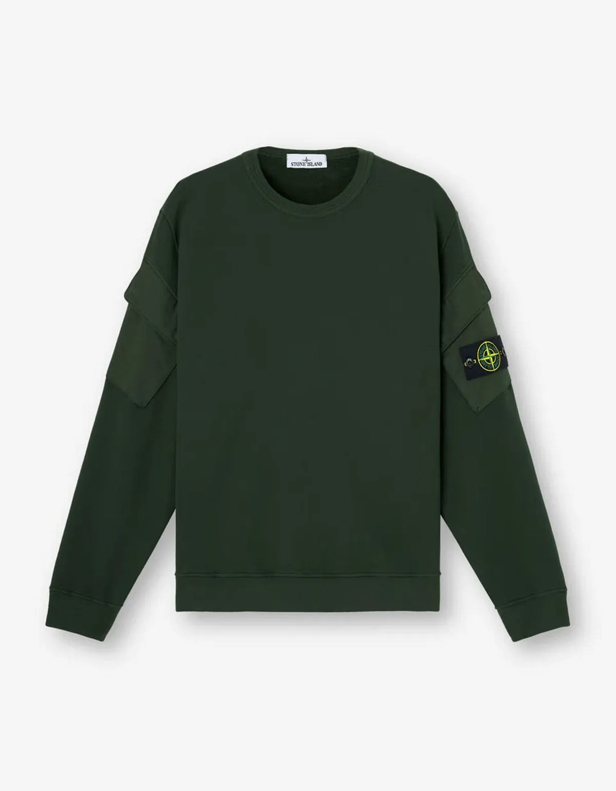Stone Island Green Sleeve Pocket Sweatshirt sold by Zoo Fashions