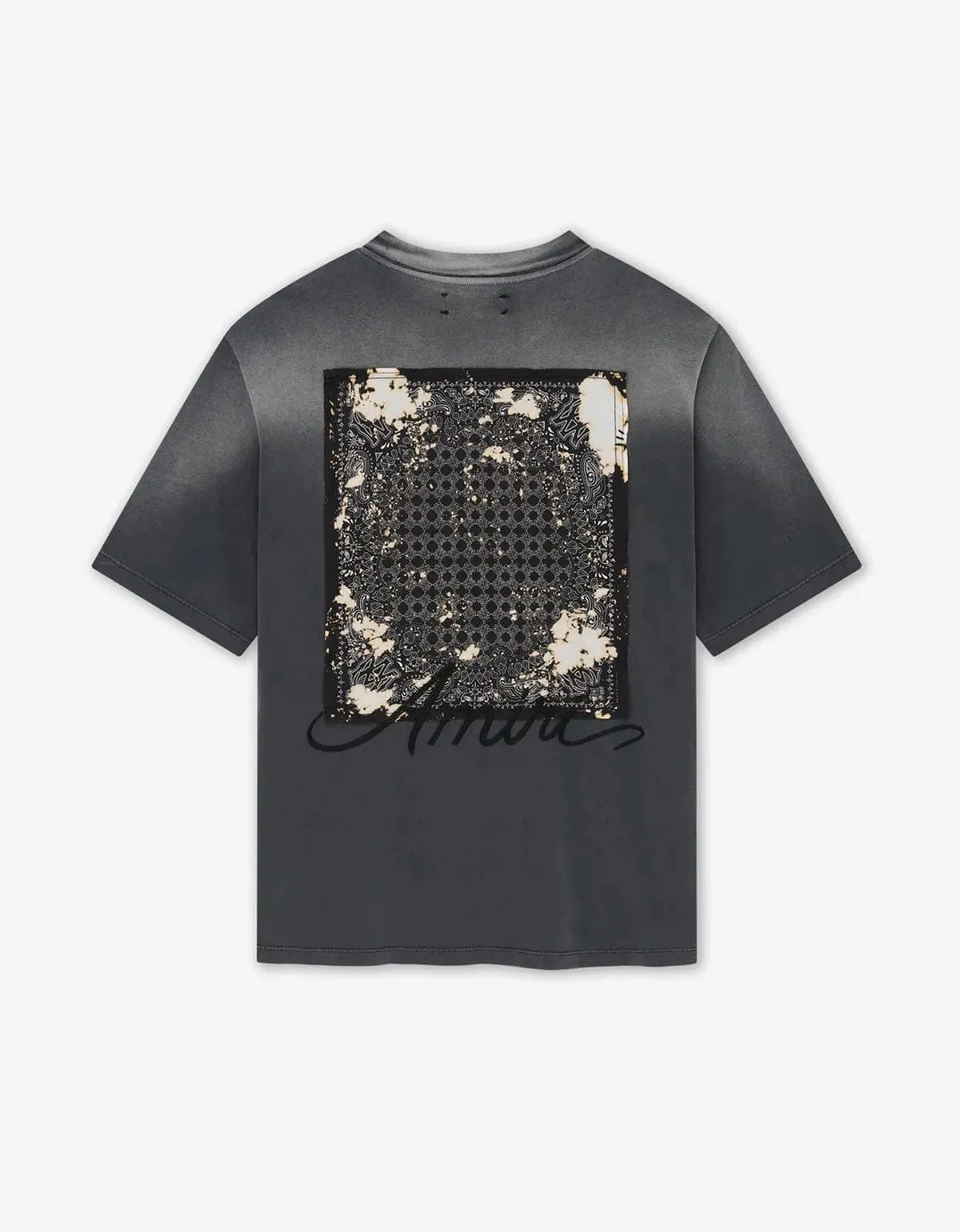 AMIRI Amiri Black Bleach Bandana Patch T-Shirt | Parallel