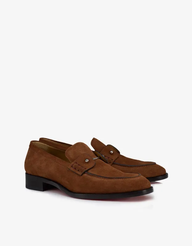Christian Louboutin Brown Chambelimoc Loafers sold by Zoo Fashions