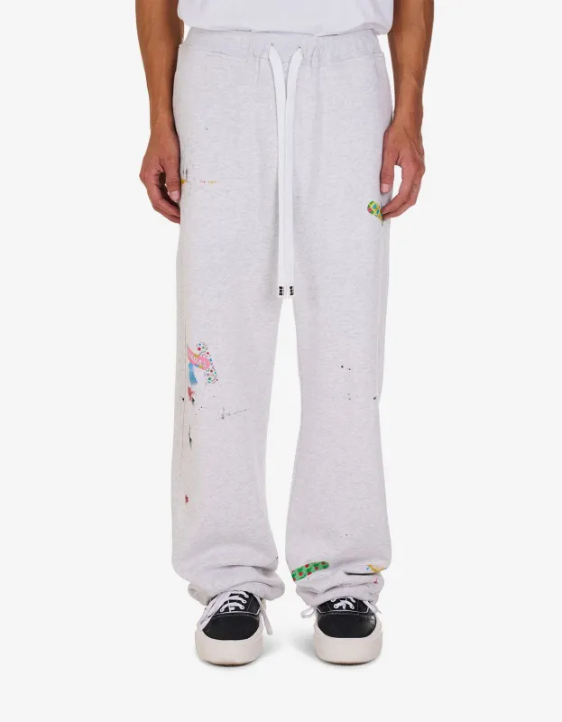 Nahmias Grey Bandaid Wide Sweatpants sold by Zoo Fashions