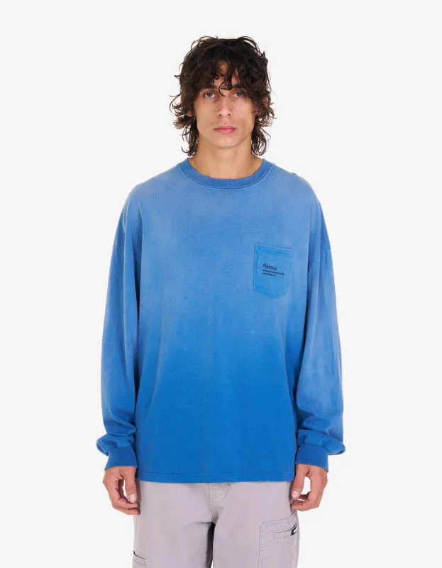 Nahmias Blue Postal L/S Pocket T-Shirt sold by Zoo Fashions