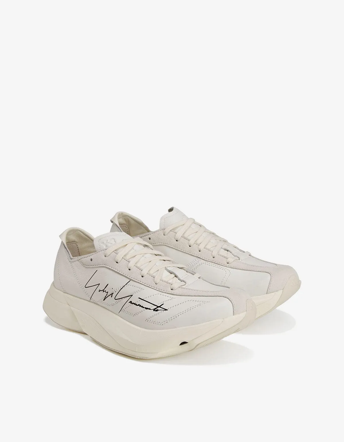 Y-3 White Adios Pro 3.0 LX Trainers sold by Zoo Fashions