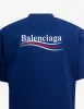 Balenciaga Blue Political Logo Large Fit T-Shirt sold by Zoo Fashions