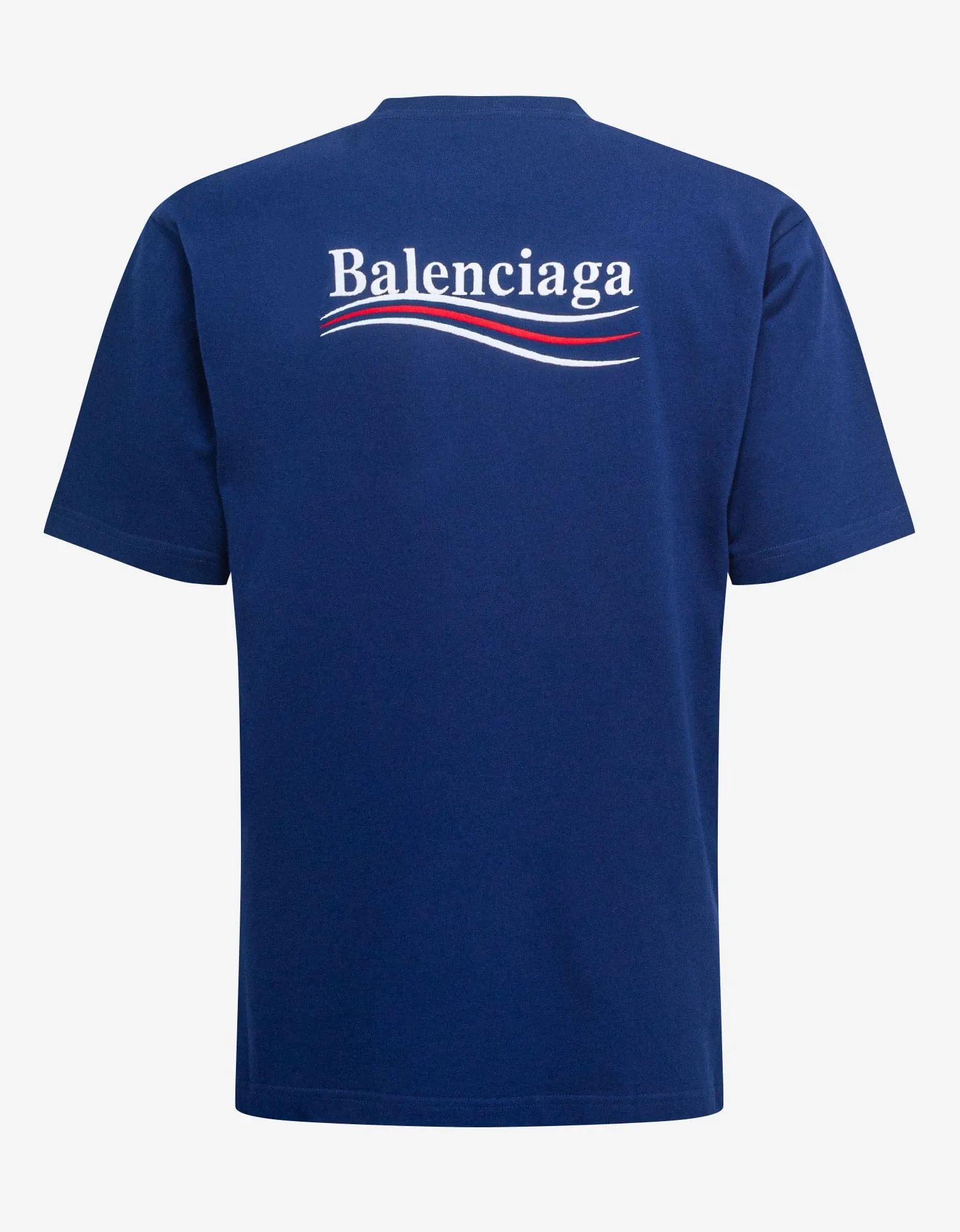 Balenciaga Blue Political Logo Large Fit T-Shirt sold by Zoo Fashions product image thumbnail 2