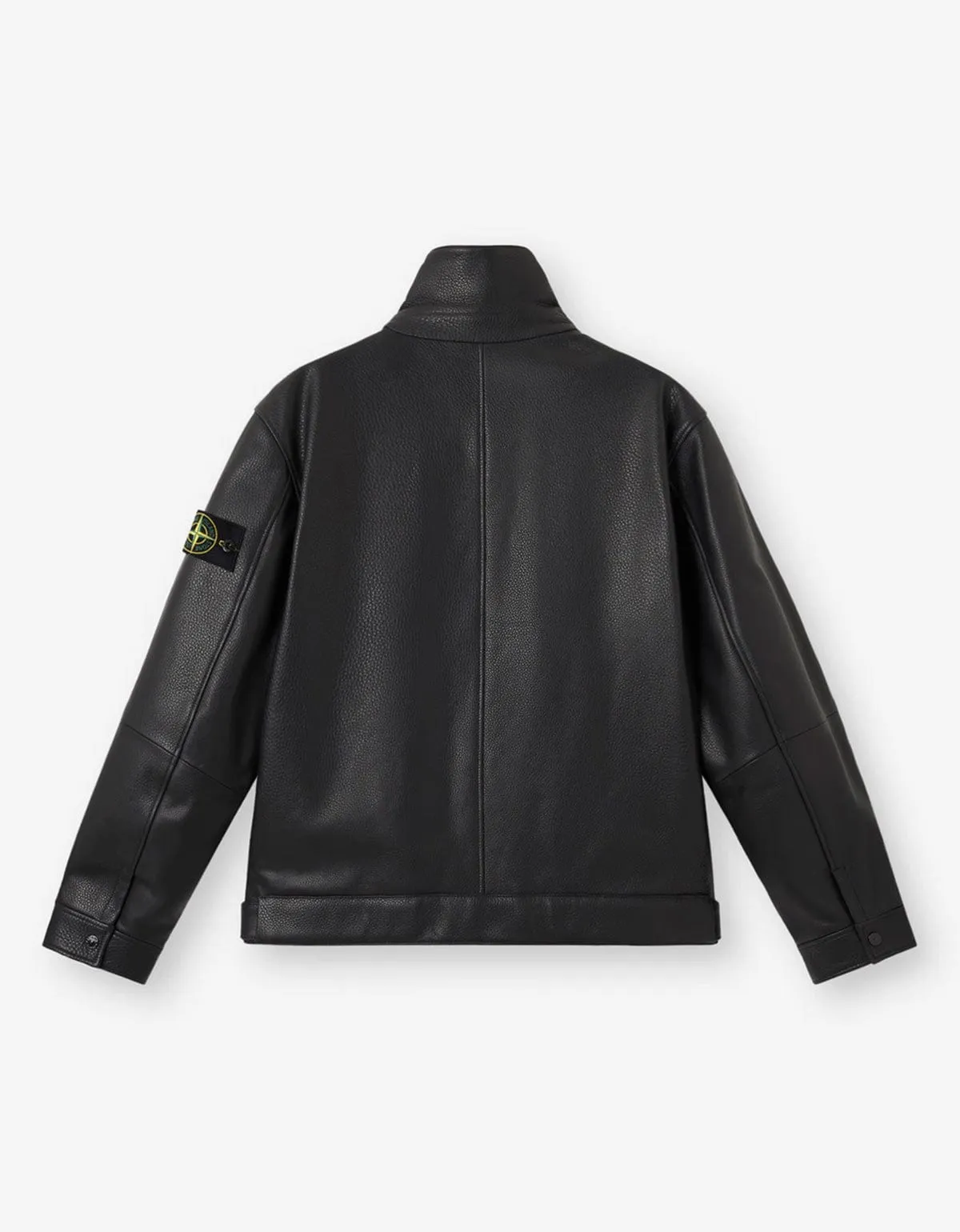 Stone Island Black Leather Coach Jacket sold by Zoo Fashions product image thumbnail 2