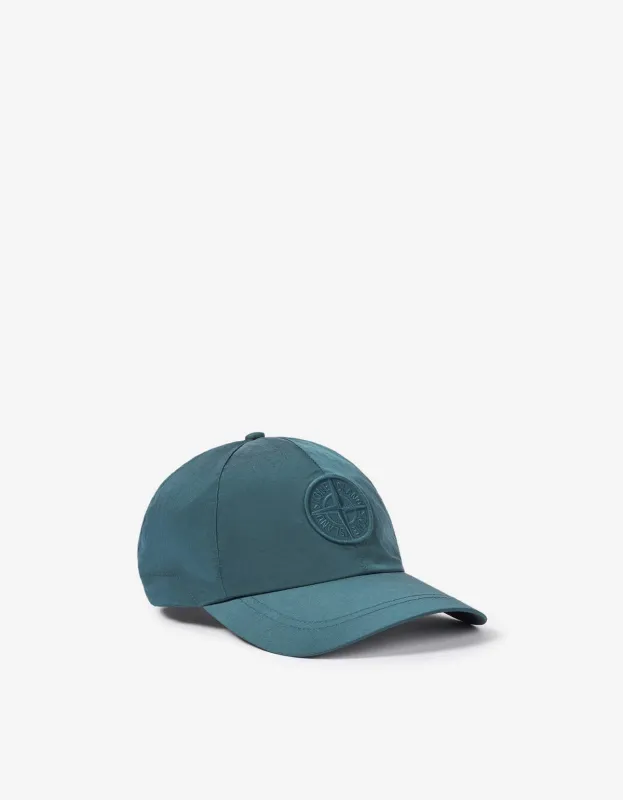 Stone Island Teal Green Nylon Metal Baseball Cap sold by Zoo Fashions