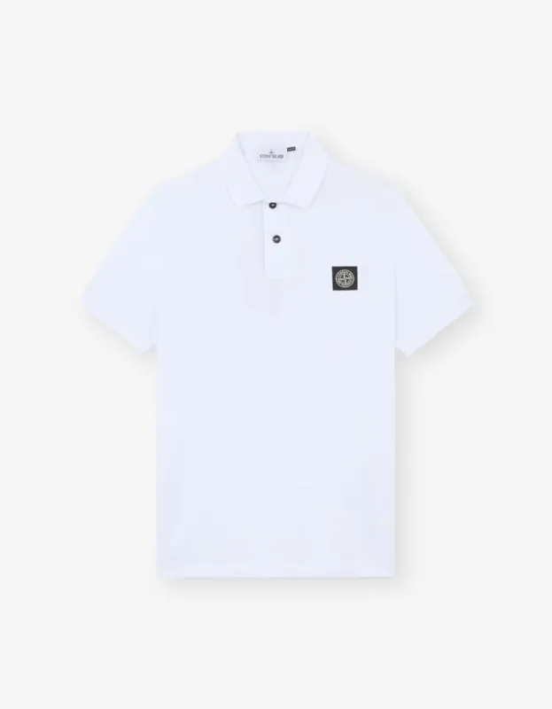 Stone Island White Compass Polo Shirt sold by Zoo Fashions