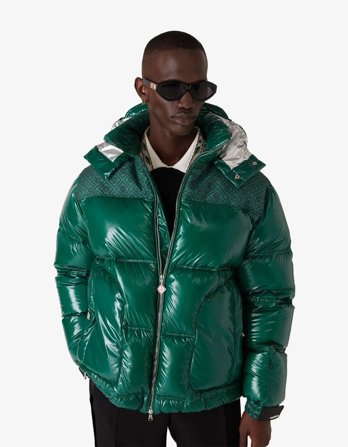 Cassablanca Green Nylon Puffer Jacket sold by Zoo Fashions product image thumbnail 2