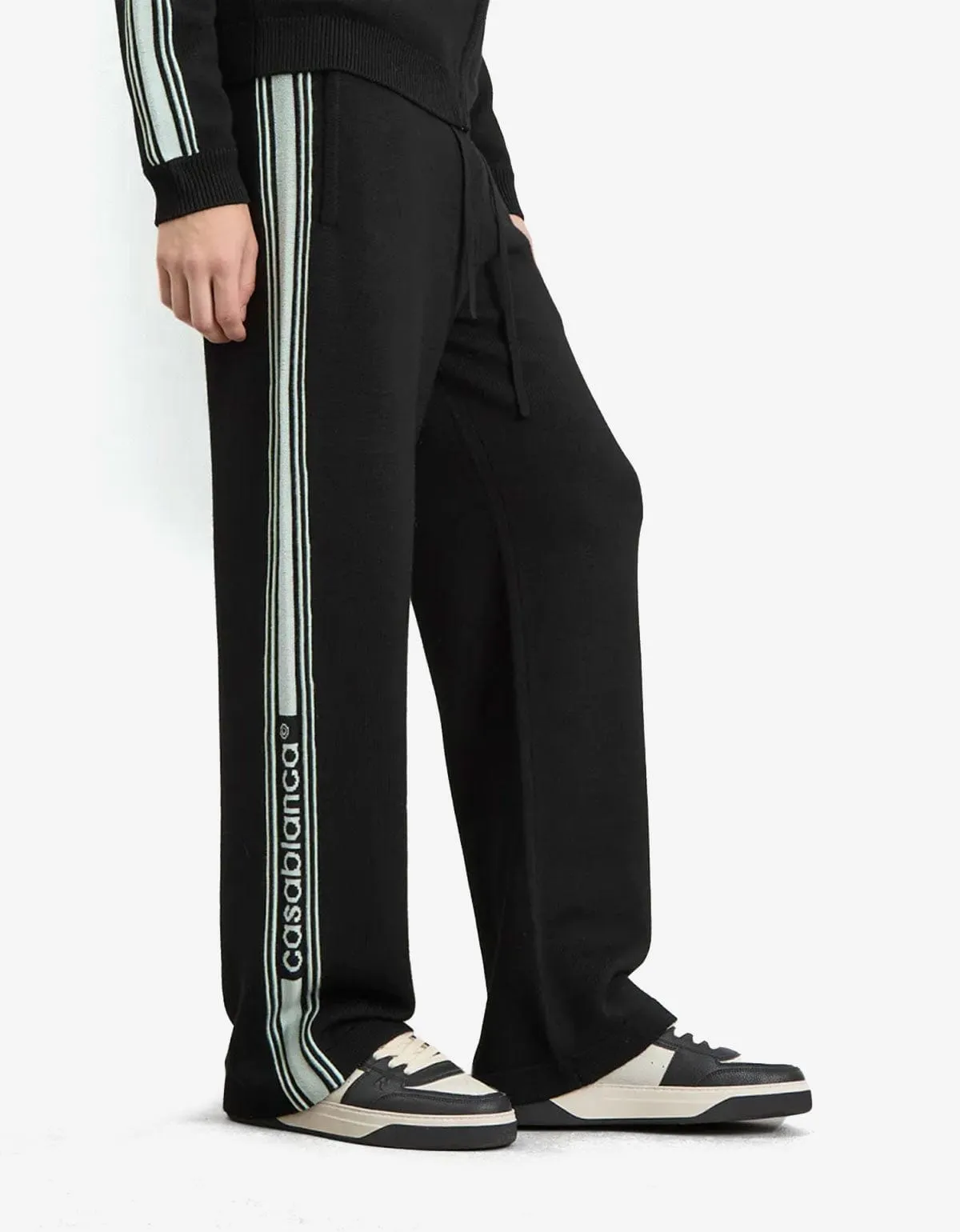 Casablanca Black Merino Wool Track Pants sold by Zoo Fashions product image thumbnail 3