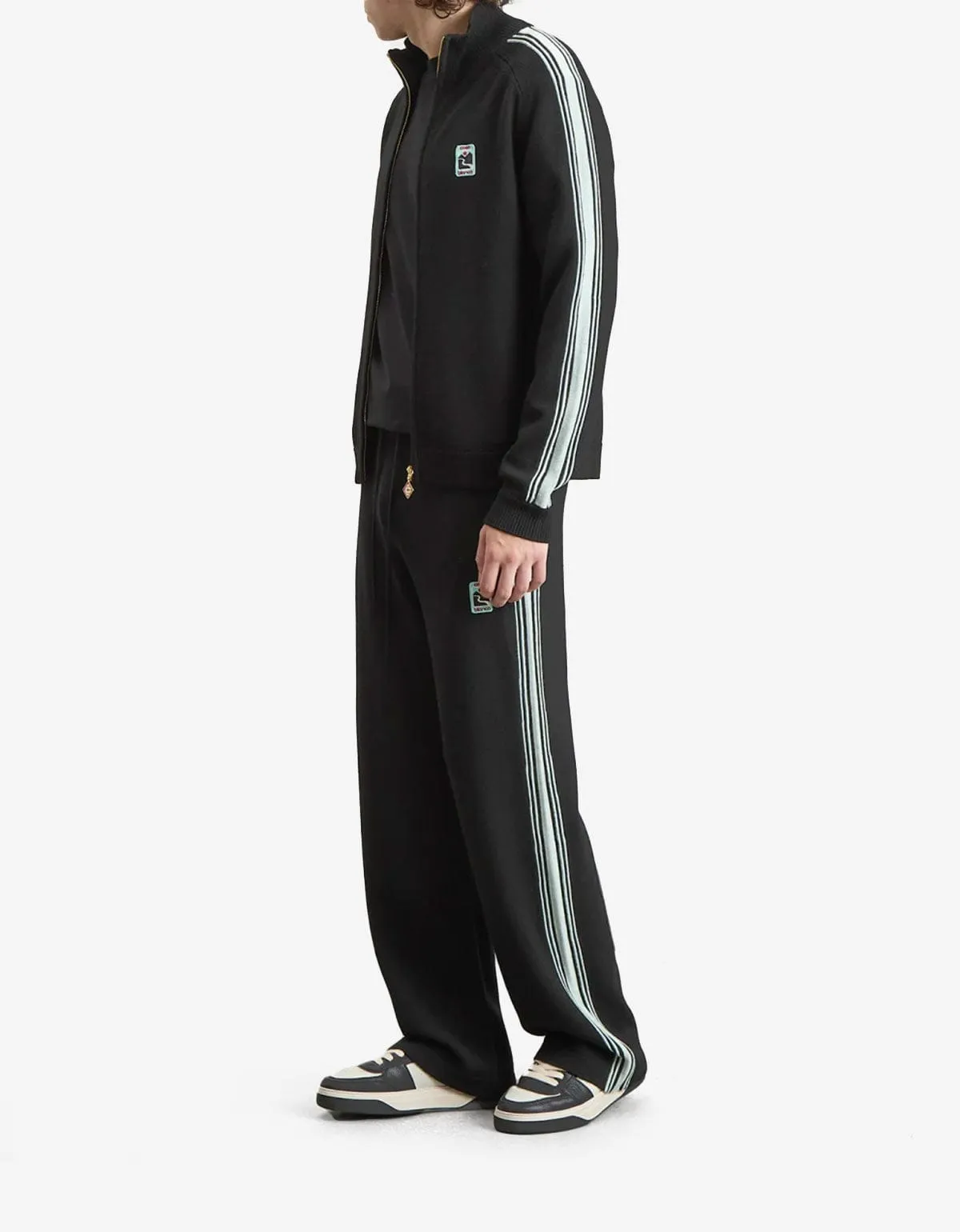 Casablanca Black Merino Wool Track Pants sold by Zoo Fashions product image thumbnail 5
