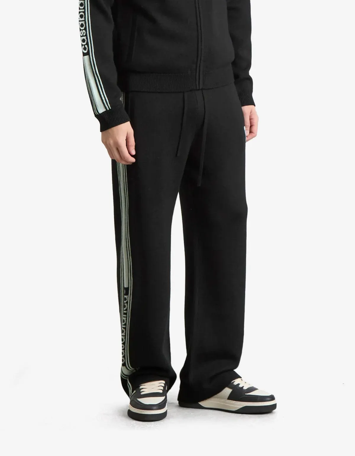 Casablanca Black Merino Wool Track Pants sold by Zoo Fashions product image thumbnail 4