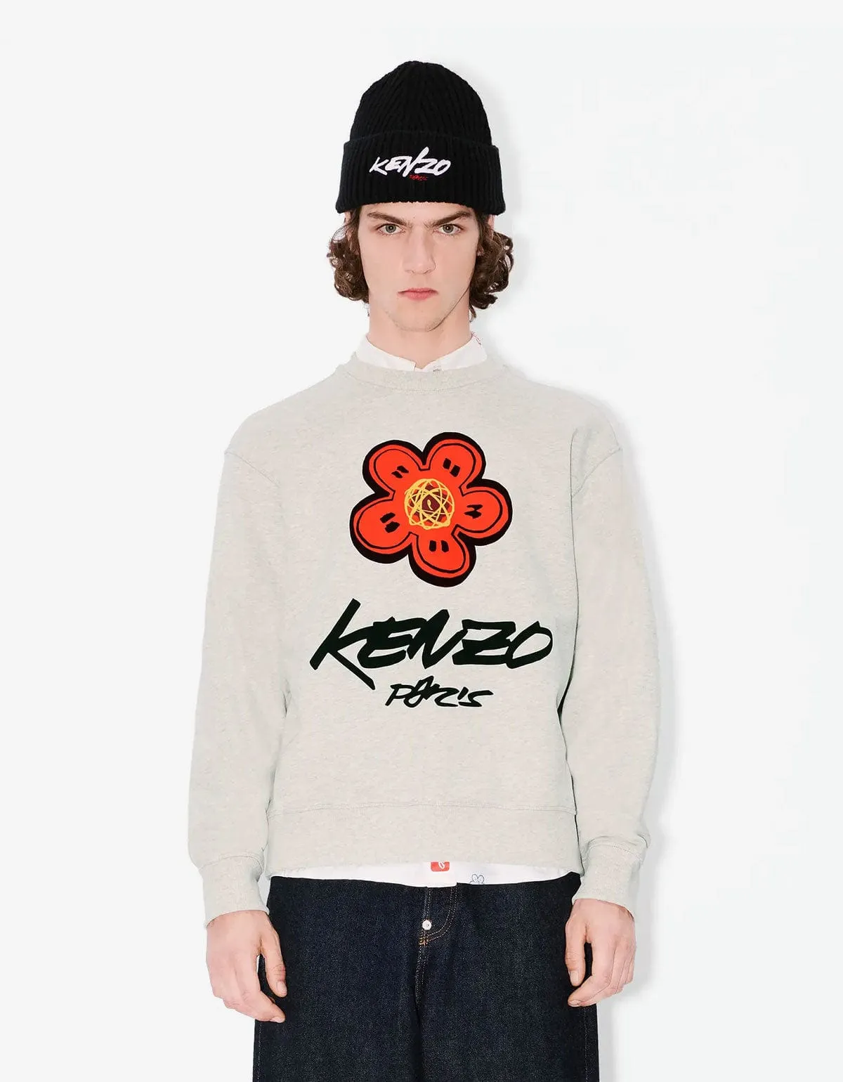 Kenzo x Futura 2000 Grey Boke Flower Logo Sweatshirt sold by Zoo Fashions product image thumbnail 2