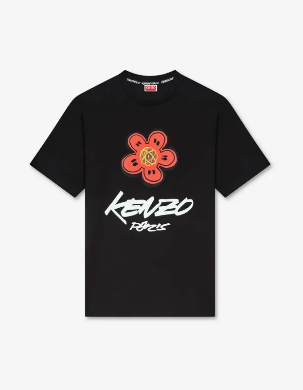 Kenzo x Futura 2000 Black Boke Flower Logo T-Shirt sold by Zoo Fashions
