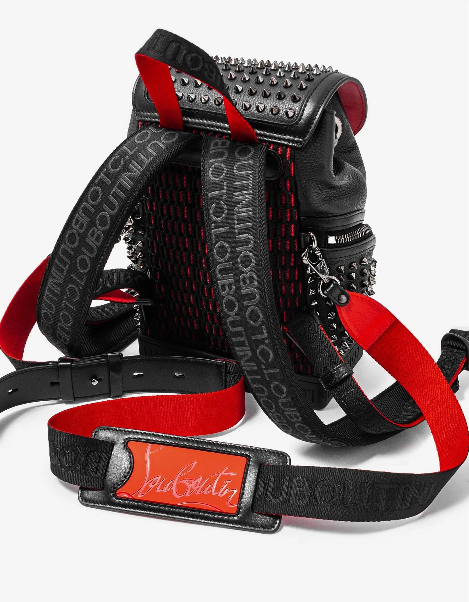 Christian Louboutin Explorafunk Small Black Leather Spikes Backpack sold by Zoo Fashions product image thumbnail 5