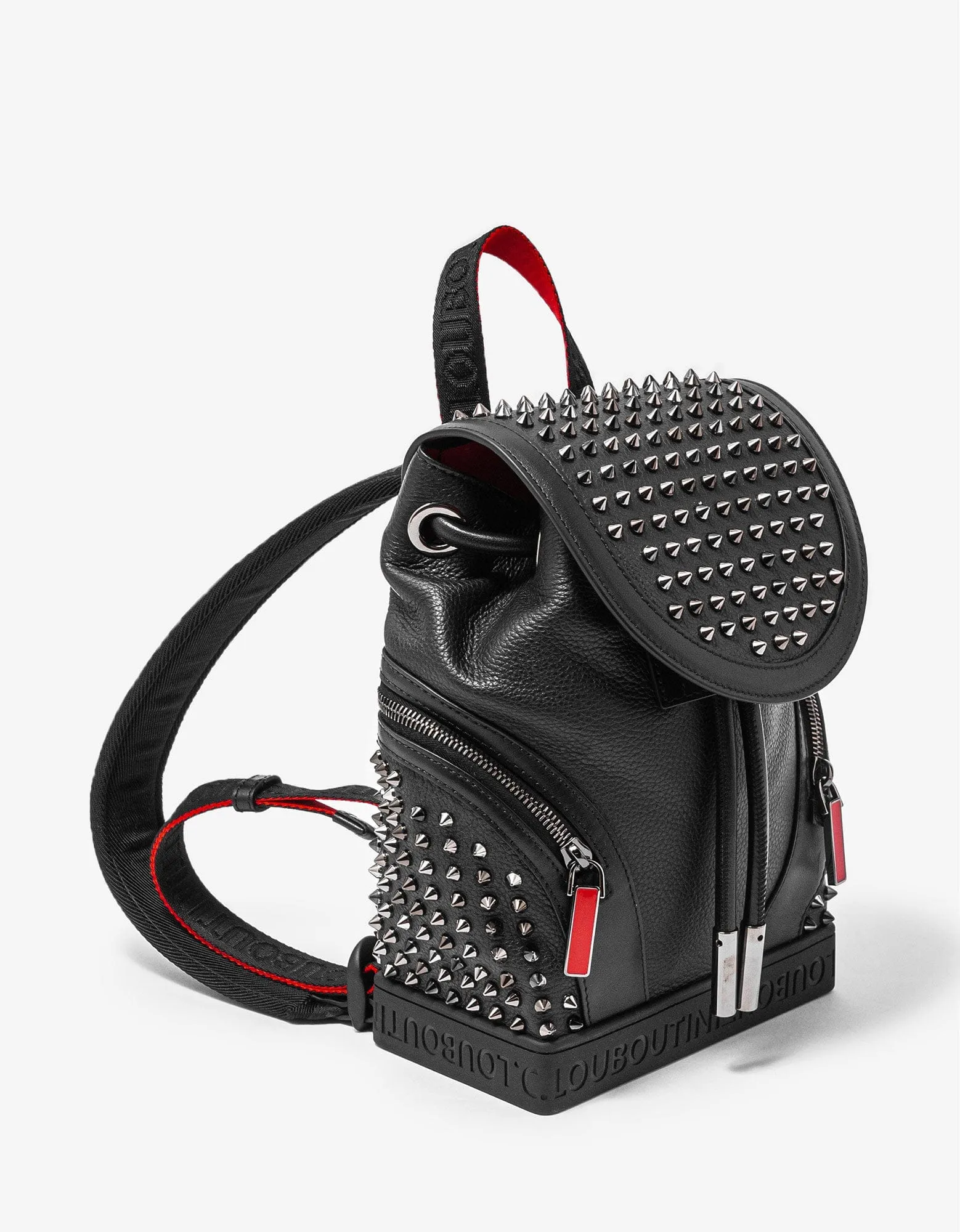 Christian Louboutin Explorafunk Small Black Leather Spikes Backpack sold by Zoo Fashions product image thumbnail 2