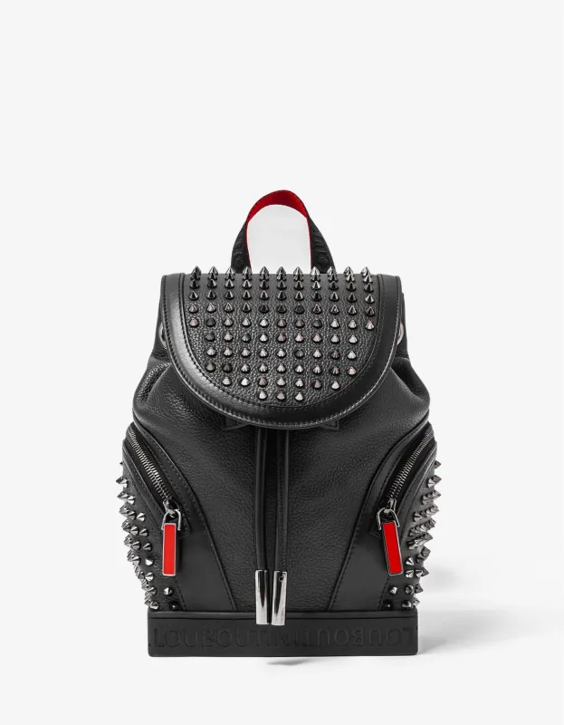 Christian Louboutin Explorafunk Small Black Leather Spikes Backpack sold by Zoo Fashions