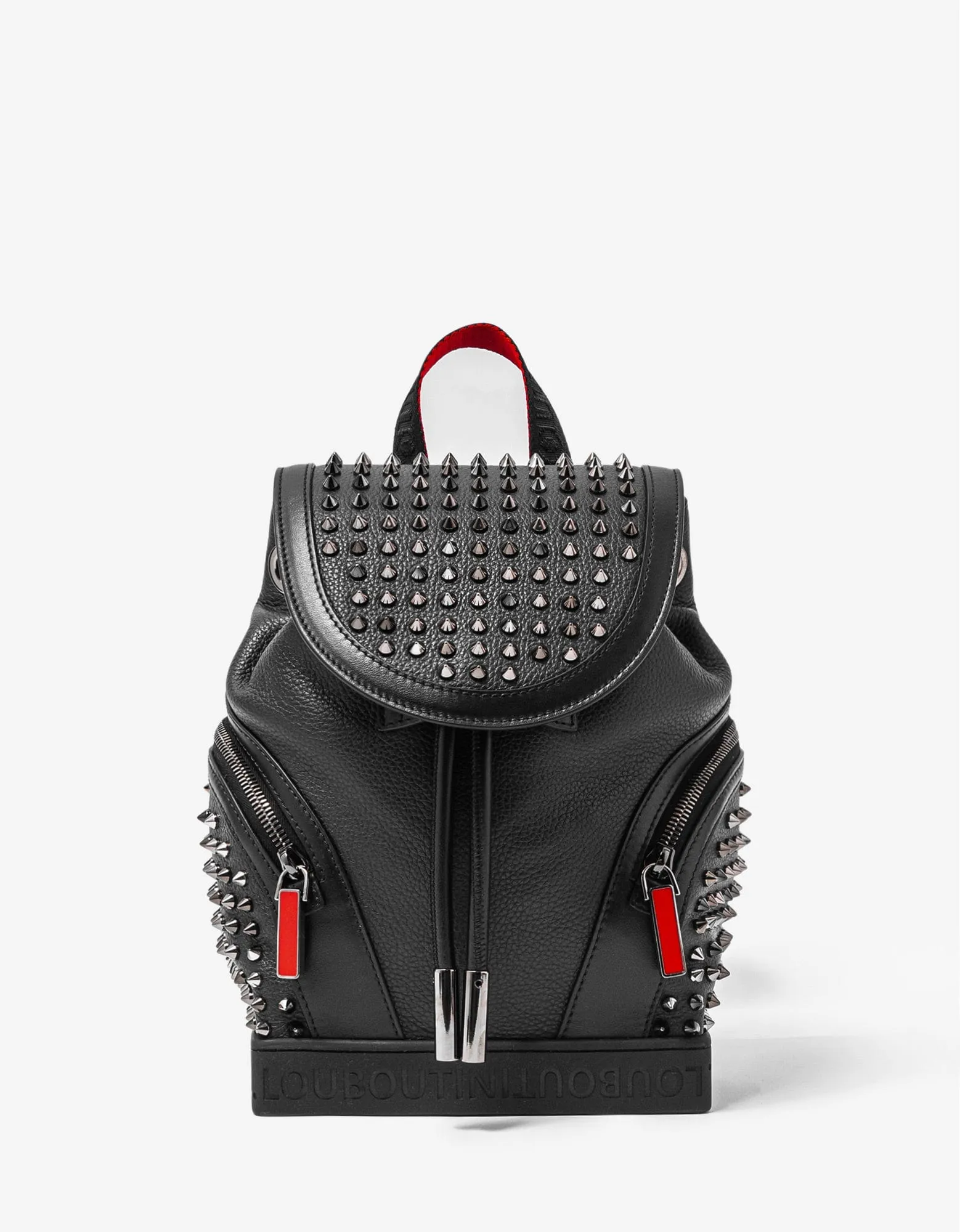 Christian Louboutin Explorafunk Small Black Leather Spikes Backpack sold by Zoo Fashions
