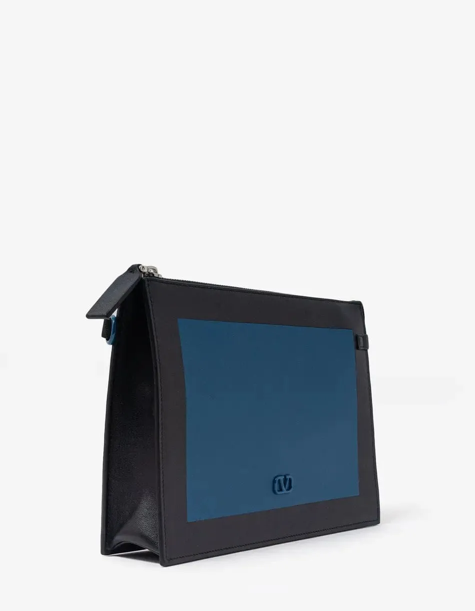 Valentino Blue VLogo Logo Signature Pouch sold by Zoo Fashions product image thumbnail 4