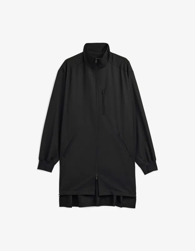 Y-3 Black Refined Wool Track Top 3-Stripes sold by Zoo Fashions