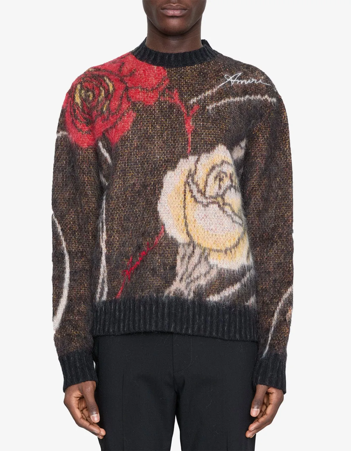 Amiri Brown Floral Sweater sold by Zoo Fashions