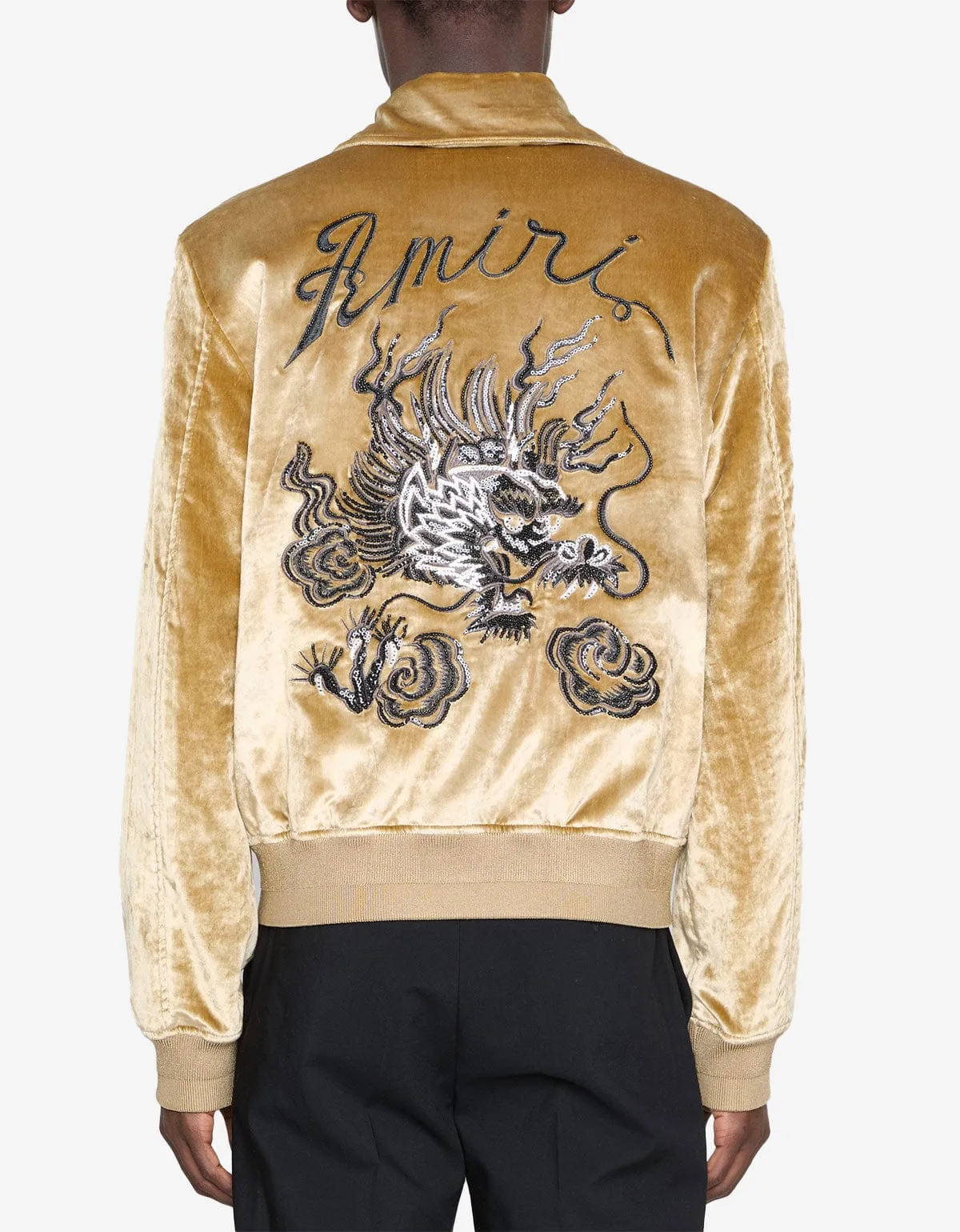 Amiri Gold Dragon Velvet Bomber sold by Zoo Fashions product image thumbnail 2
