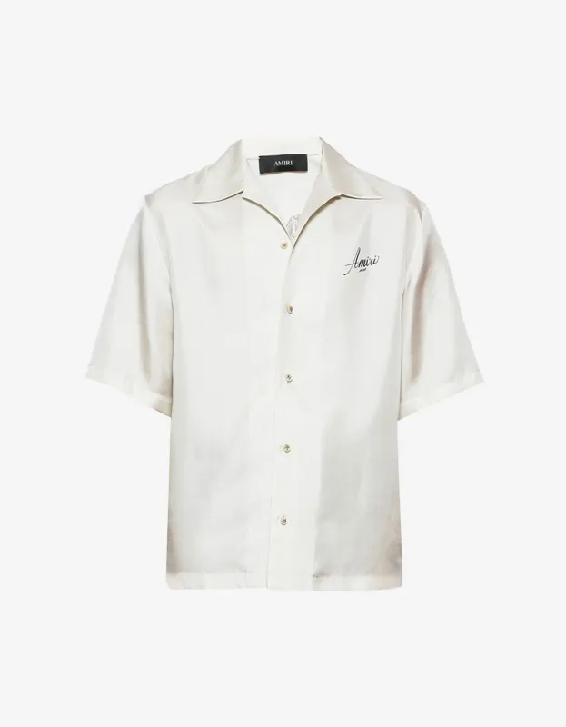 Amiri White Hotel Bowling Shirt sold by Zoo Fashions