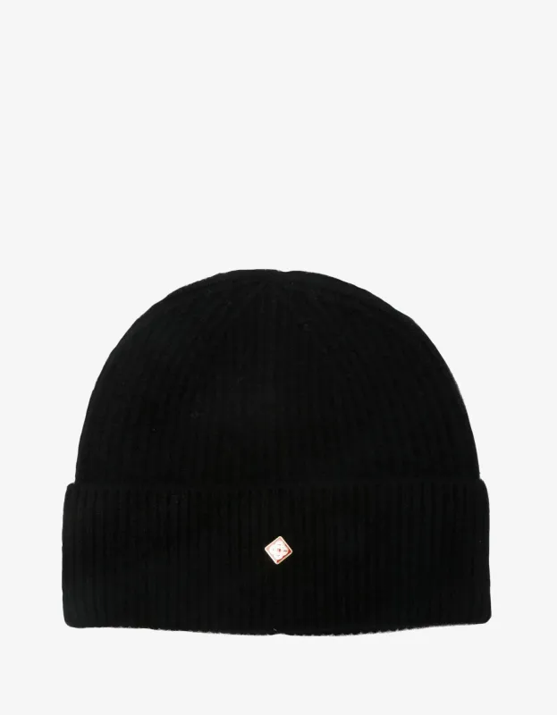 Casablanca Black Cardigan Wool Beanie sold by Zoo Fashions