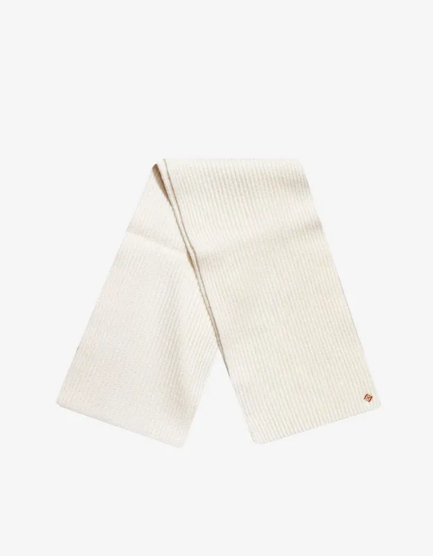 Casablanca White Half Cardigan Wool Scarf sold by Zoo Fashions