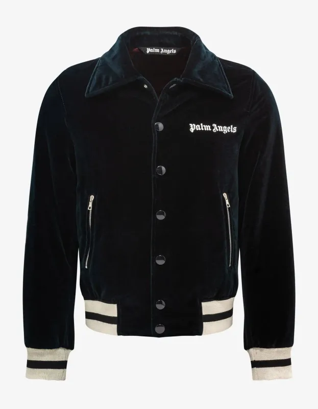 Palm Angels Blue Sunday Baseball Jacket sold by Zoo Fashions