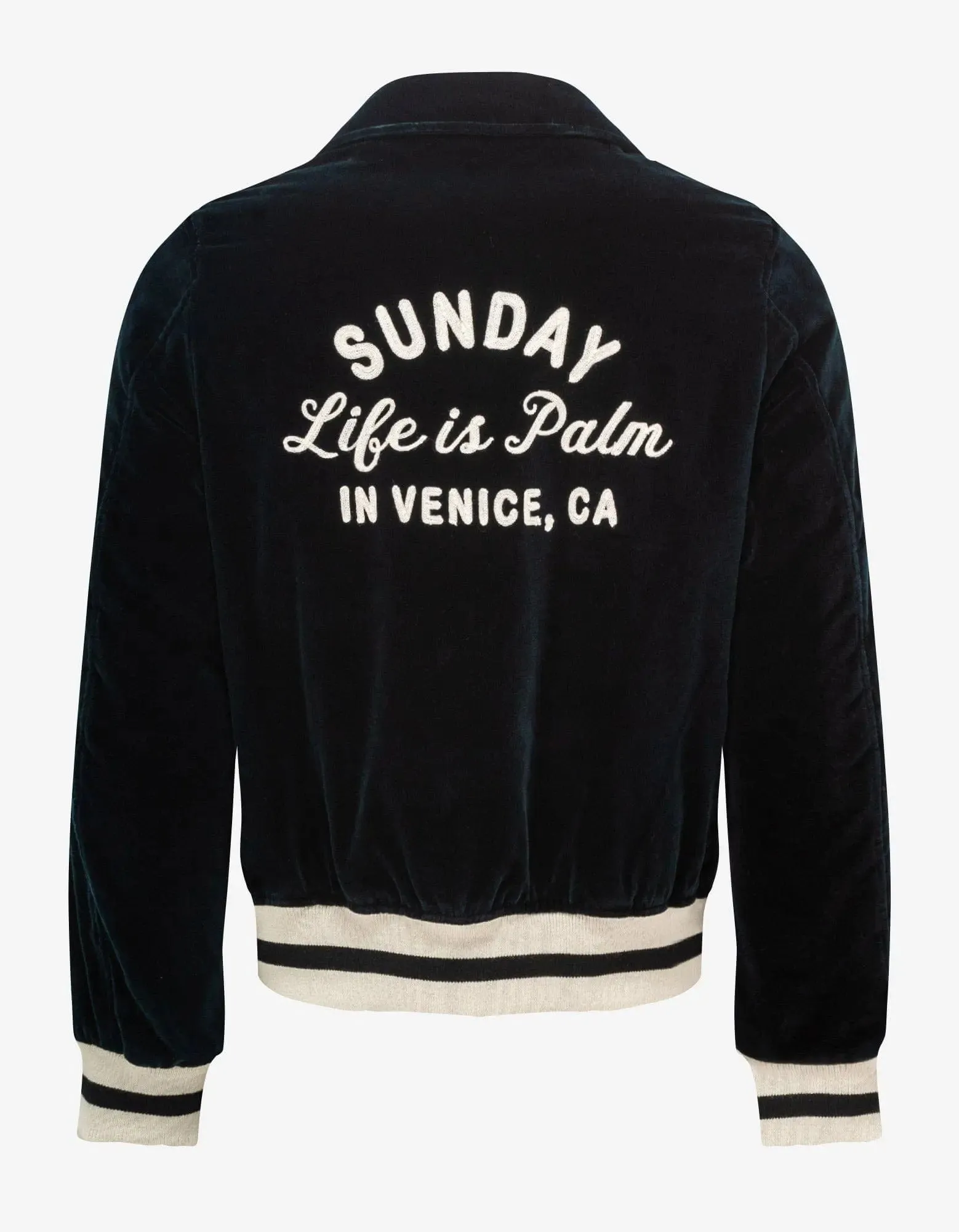 Palm Angels Blue Sunday Baseball Jacket sold by Zoo Fashions product image thumbnail 2