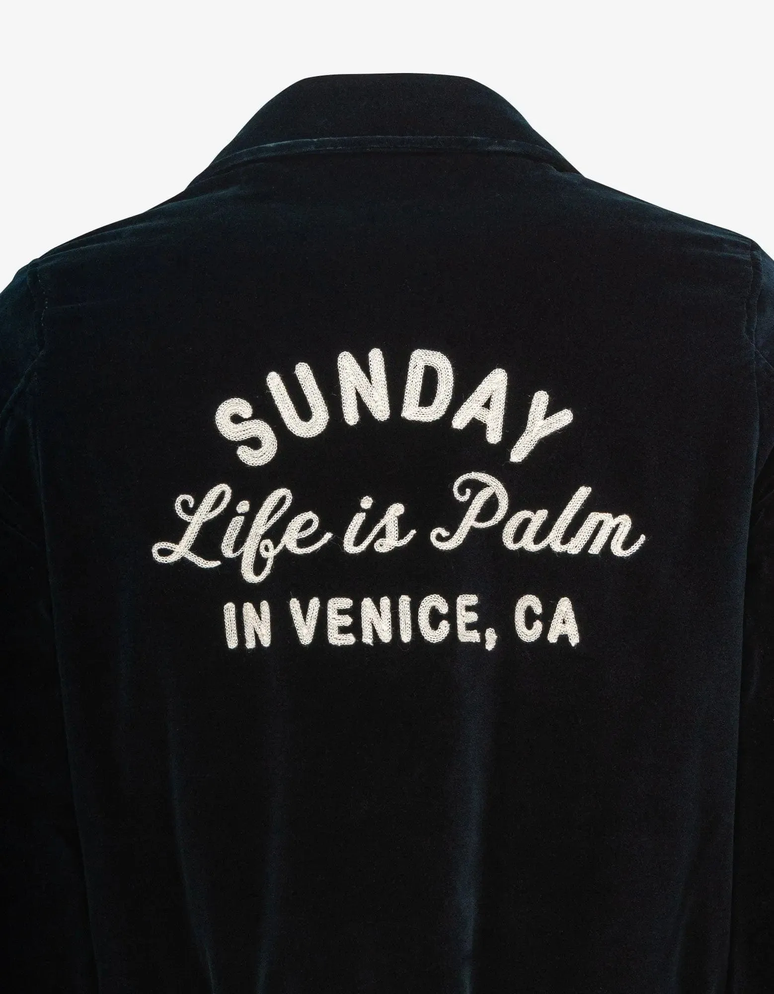 Palm Angels Blue Sunday Baseball Jacket sold by Zoo Fashions product image thumbnail 4