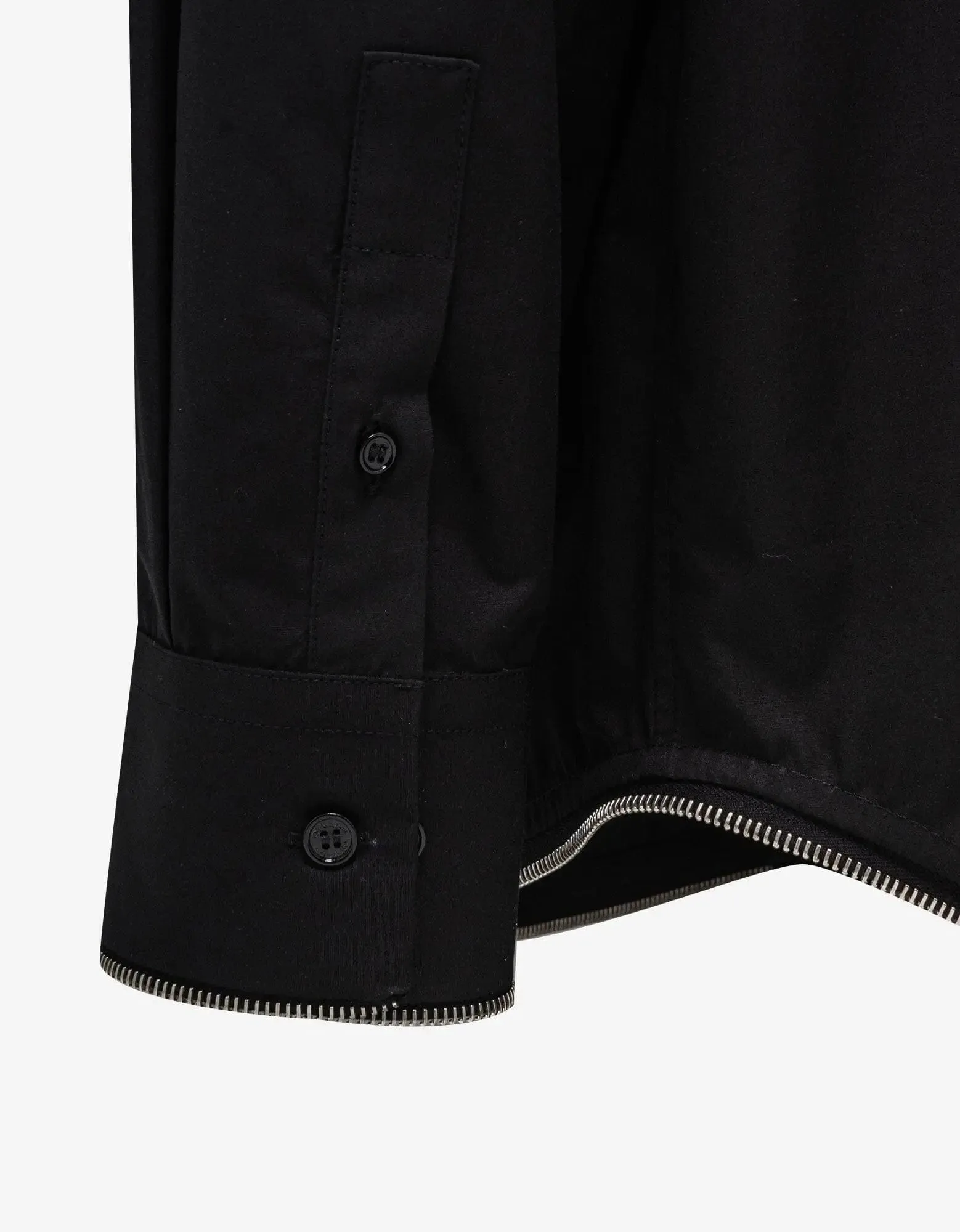 Off-White Black Zip Military Overshirt sold by Zoo Fashions product image thumbnail 5
