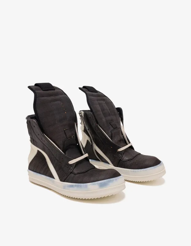 Rick Owens Geobasket Laser-Cut Leather High Top Trainers - AW15 sold by Zoo Fashions