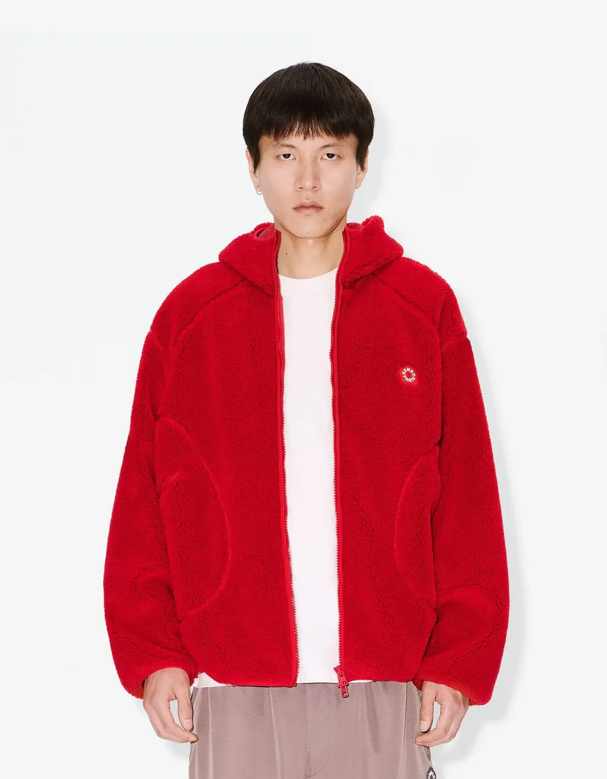 Kenzo Boke Flower 2.0 Red Fleece Blouson Jacket sold by Zoo Fashions product image thumbnail 2