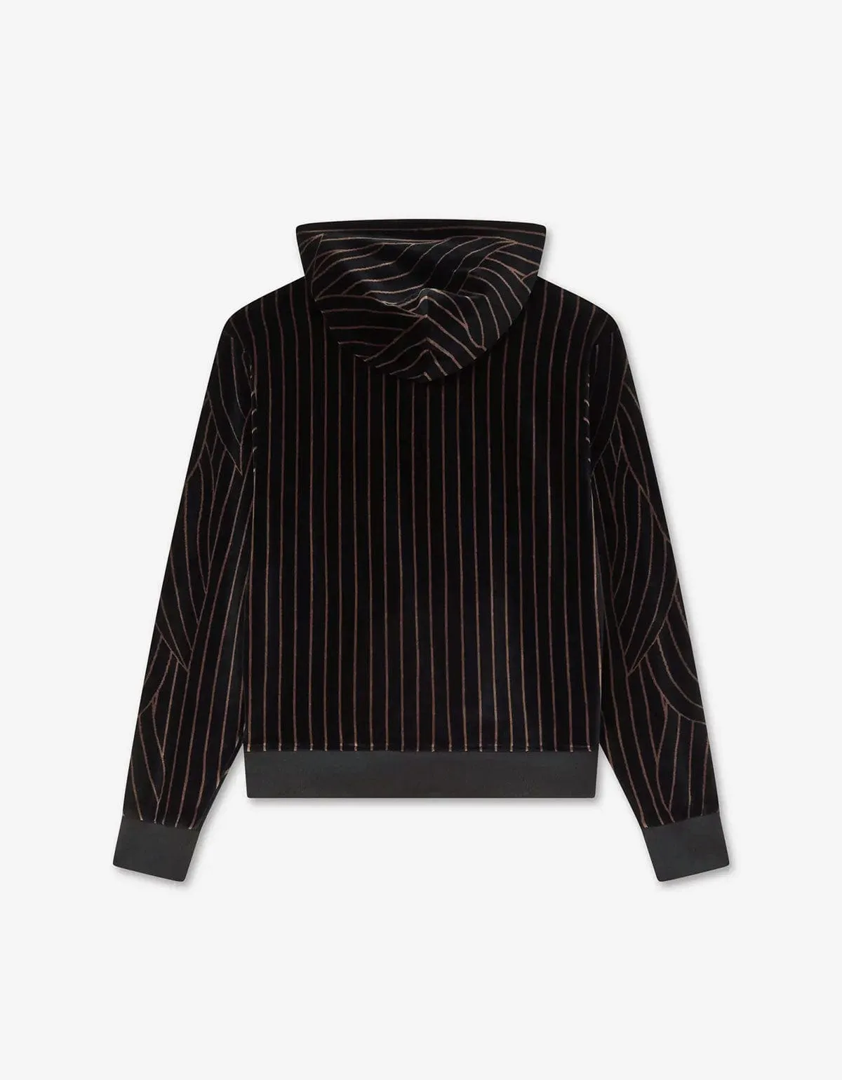 Kenzo Leaf Stripe Black Zipped Velvet Hoodie sold by Zoo Fashions product image thumbnail 2