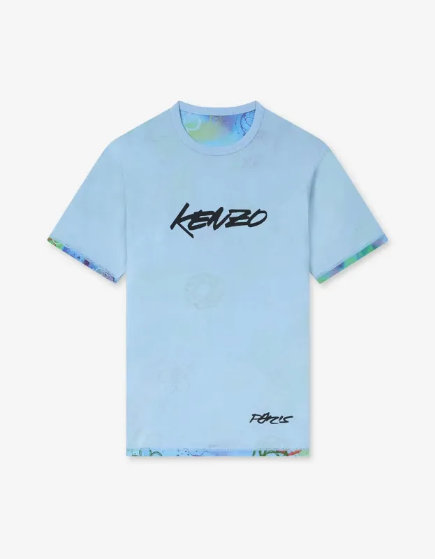 Kenzo x Futura 2000 Blue Reversible T-Shirt sold by Zoo Fashions