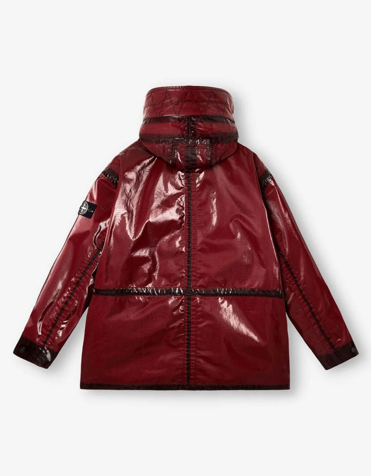 Stone Island Burgundy Uneven Ripstop Prismatico Parka sold by Zoo Fashions product image thumbnail 2