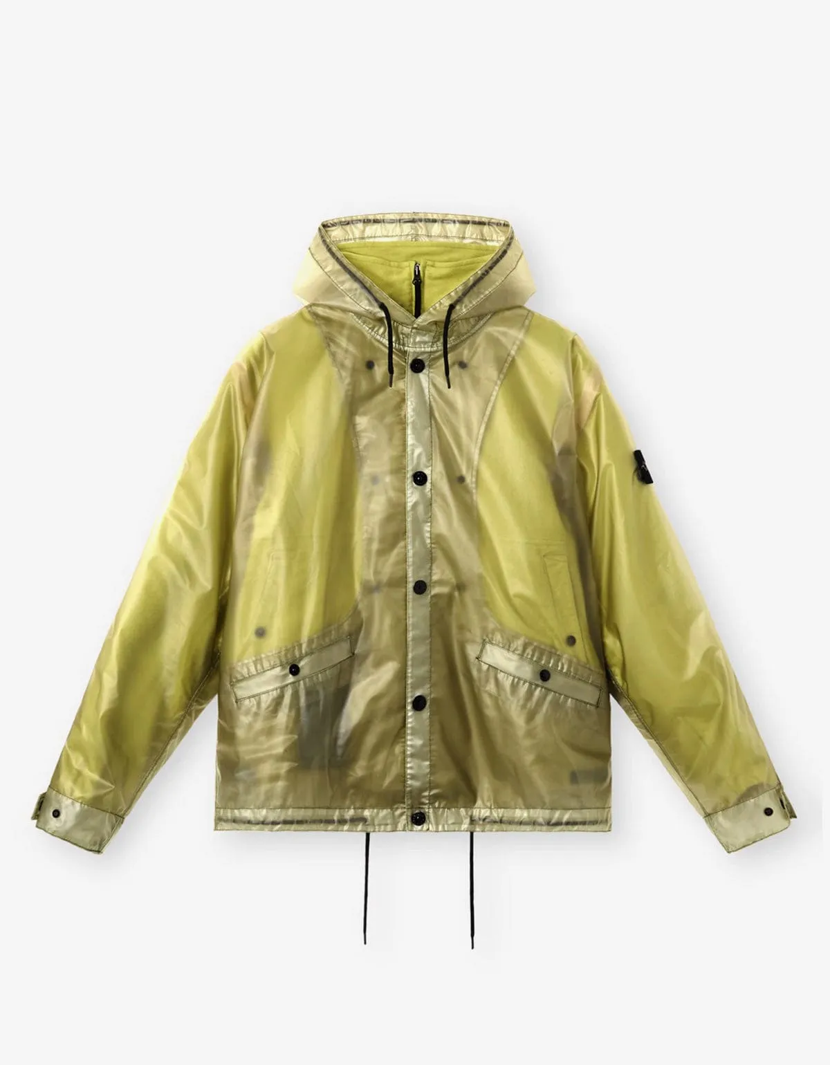 Stone Island Yellow Translucent Detachable Short Parka sold by Zoo Fashions