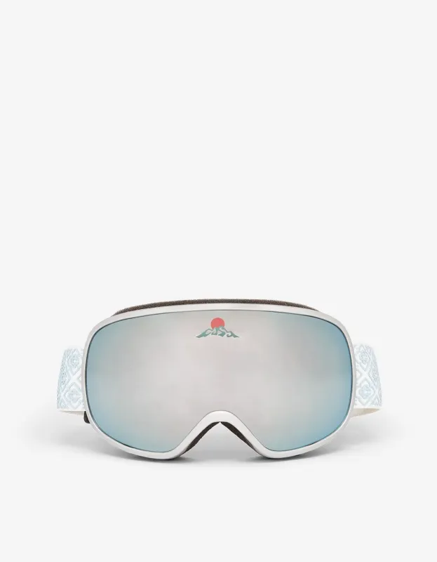 Casablanca Silver & White Ski Goggles sold by Zoo Fashions