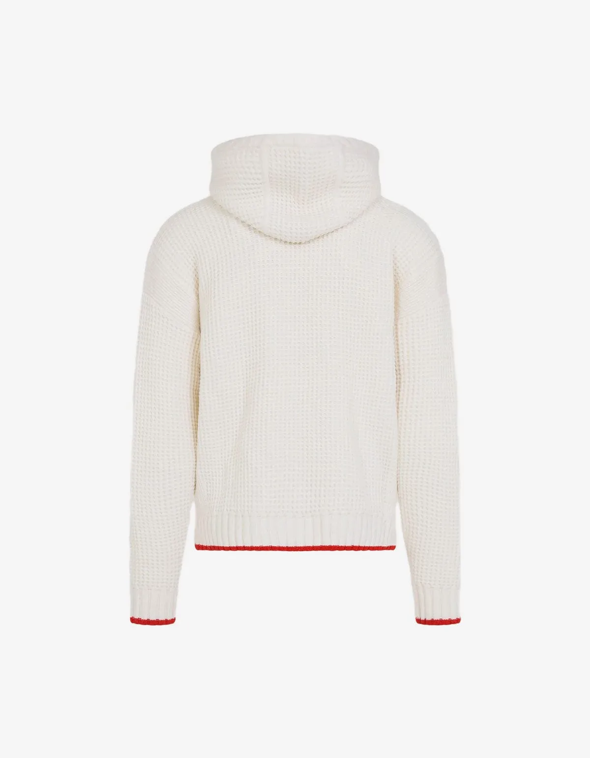 Casablanca White Waffle Knit Hoodie sold by Zoo Fashions product image thumbnail 2