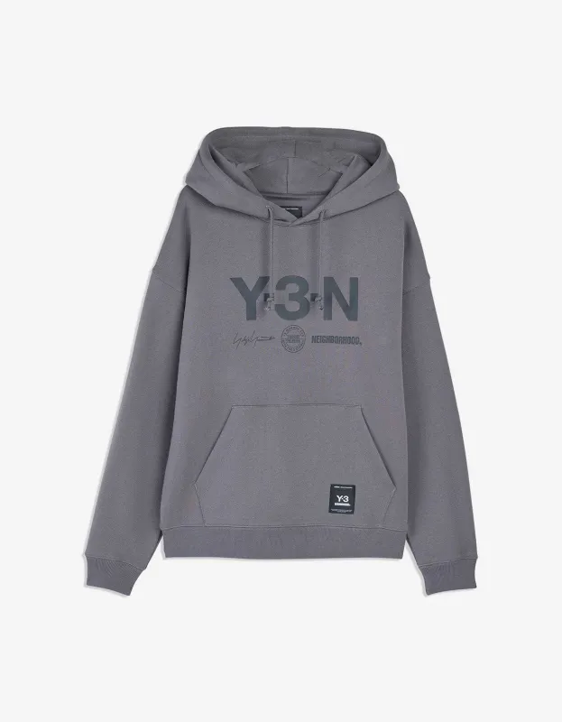 Y-3 Neighborhood Grey Graphic Hoodie sold by Zoo Fashions