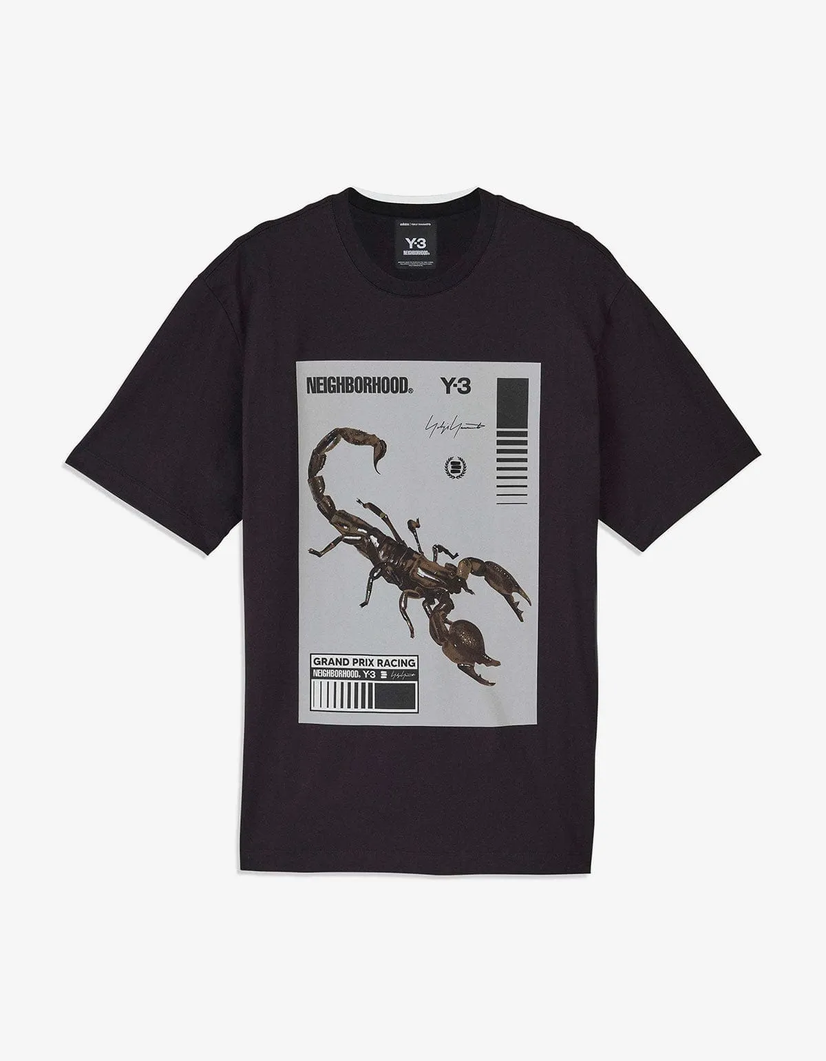 Y-3 Neighborhood Black Graphic T-Shirt sold by Zoo Fashions