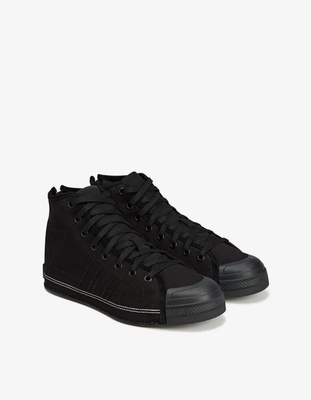 Y-3 Neighborhood Nizza Hi Black Trainers sold by Zoo Fashions