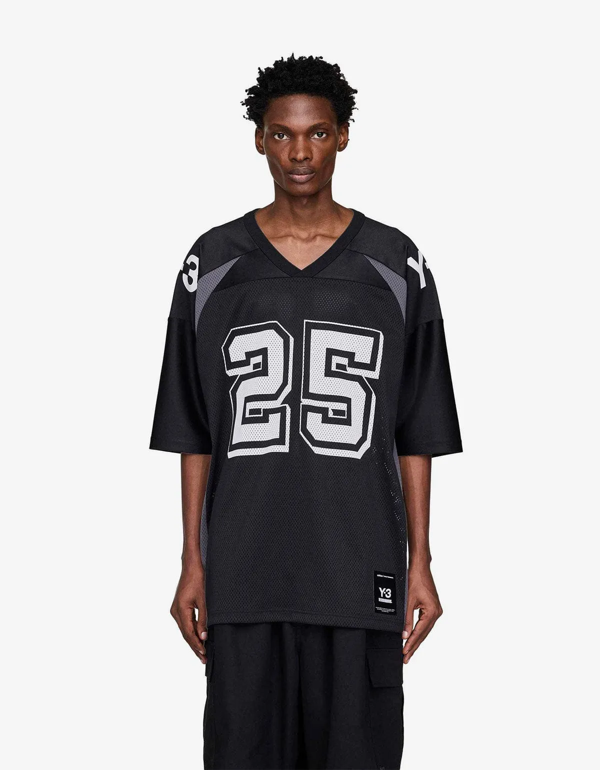 Y-3 Neighborhood Black Football Jersey T-Shirt sold by Zoo Fashions product image thumbnail 2