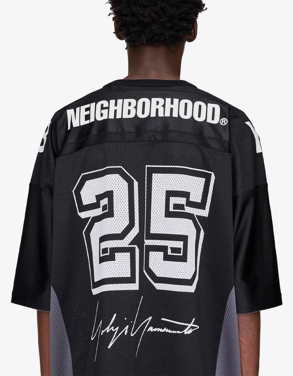 Y-3 Neighborhood Black Football Jersey T-Shirt sold by Zoo Fashions product image thumbnail 5