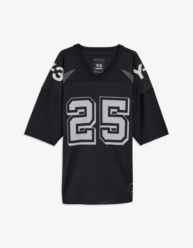 Y-3 Neighborhood Black Football Jersey T-Shirt made by Zoo Fashions