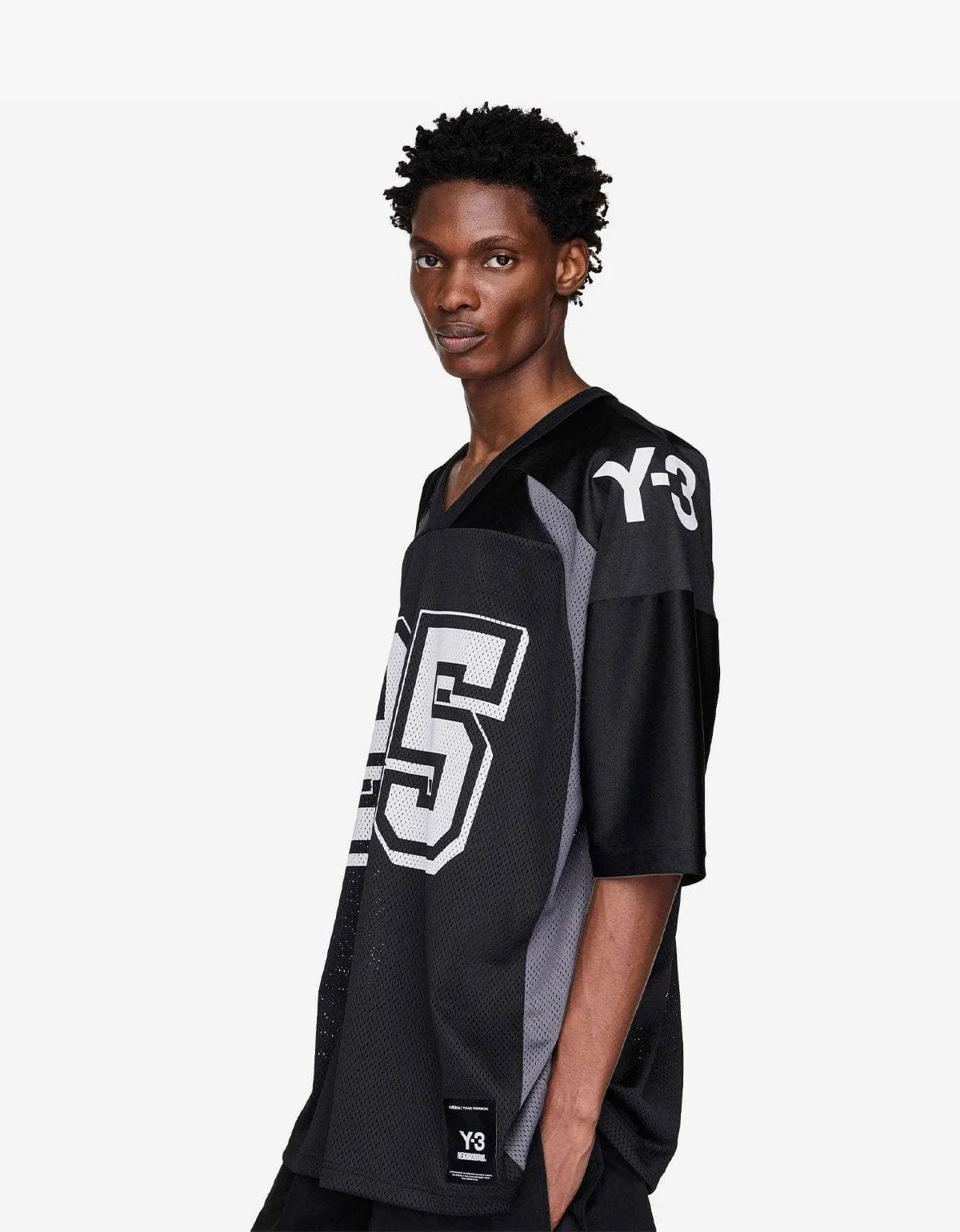 Y-3 Neighborhood Black Football Jersey T-Shirt sold by Zoo Fashions product image thumbnail 4