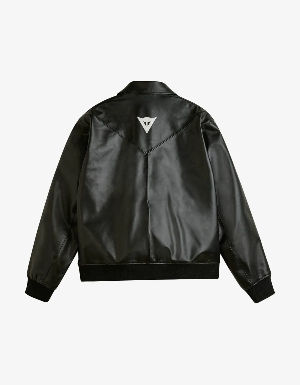 Y-3 Neighborhood Black Leather Bomber Jacket sold by Zoo Fashions product image thumbnail 3