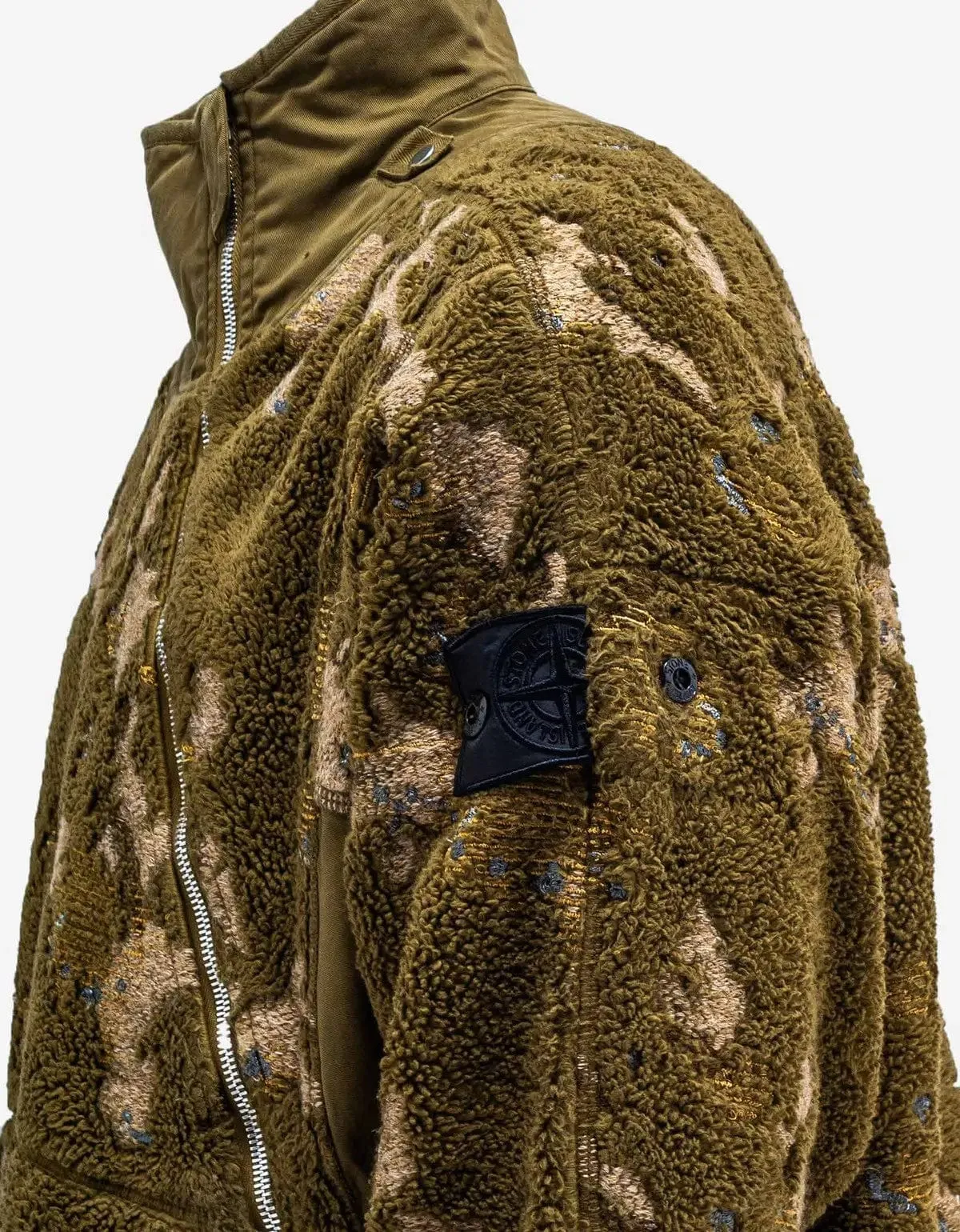 Stone Island Shadow Project Khaki Camo Fleece Sweater sold by Zoo Fashions product image thumbnail 5